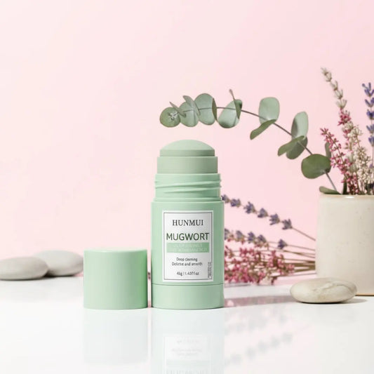 Mugwort Solid Facial Mask Stick Clay Mud Masks Pore Cleaning Remove Blackhead Oil Control Moisturizing Face Mask Clay CareGlowing