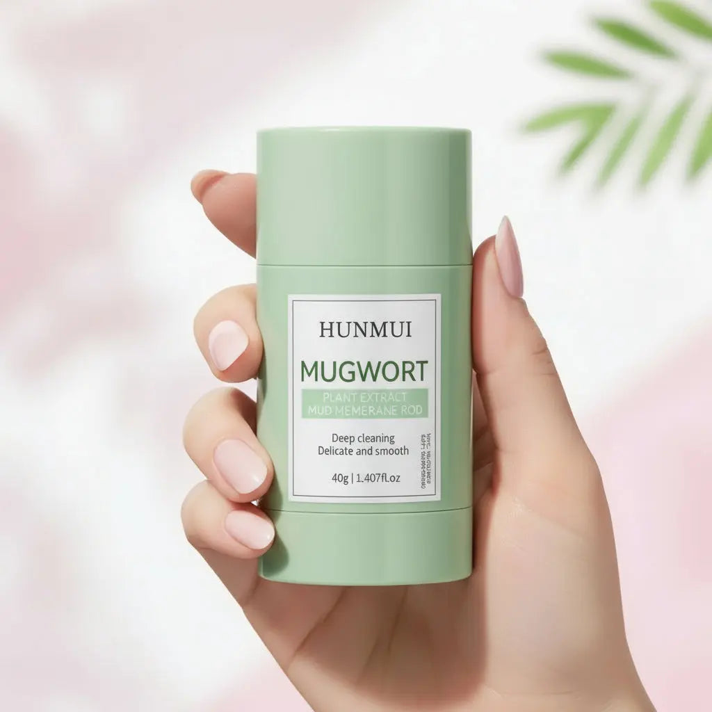 Mugwort Solid Facial Mask Stick Clay Mud Masks Pore Cleaning Remove Blackhead Oil Control Moisturizing Face Mask Clay CareGlowing