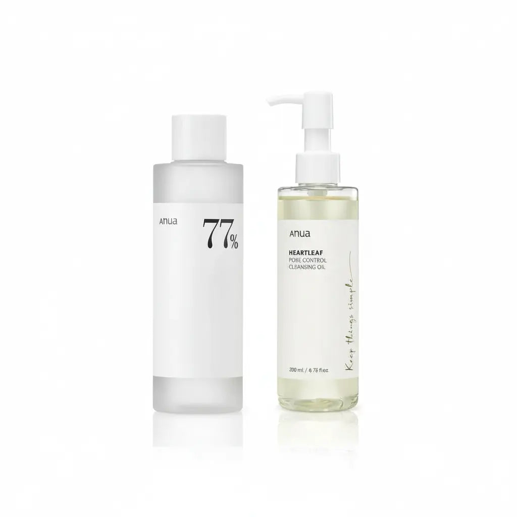 Tonique apaisant visage Anua Heartleaf 77% / Huile nettoyante contrôle des pores à l'Heartleaf