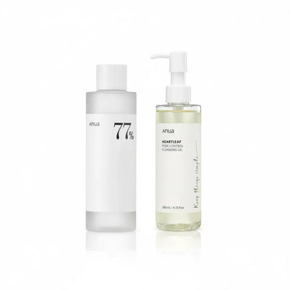 Tonique apaisant visage Anua Heartleaf 77% / Huile nettoyante contrôle des pores à l'Heartleaf CareGlowing