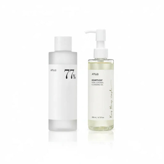 Tonique apaisant visage Anua Heartleaf 77% / Huile nettoyante contrôle des pores à l'Heartleaf CareGlowing